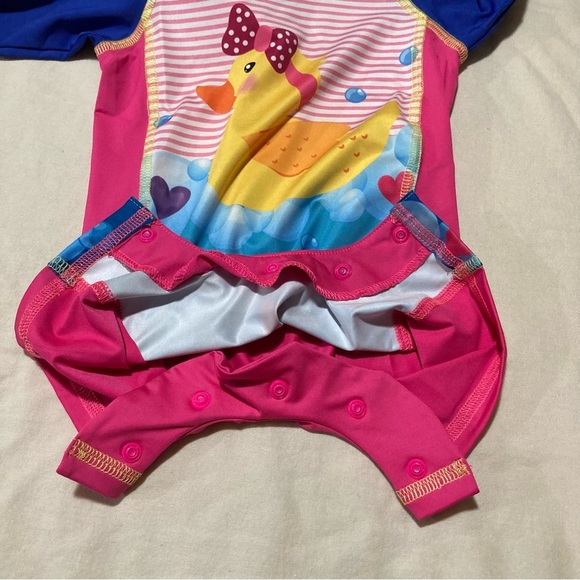 Color Fingers One Piece SPF 50 Swimwear with Duck Design - Picture 10 of 13